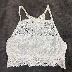 Aerie white lace tank top